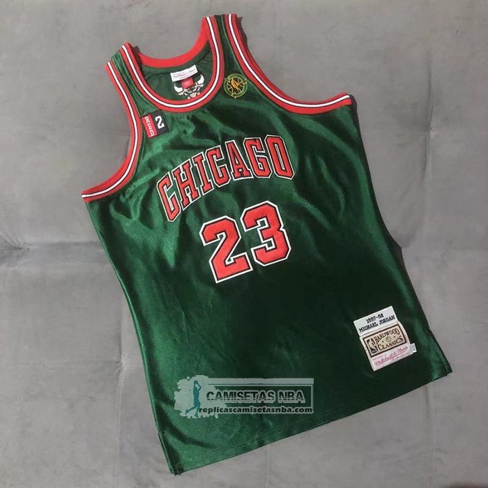 Camiseta Chicago Bulls Michael Jordan NO 23 Mitchell & Ness 1997-98 Verde